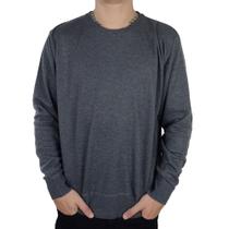 Blusa Tricot Masculina Delkor Sueter Plus Size Cinza - 59803 Blusa Tricot Masculina Delkor Sueter Plus Size Cinza - 59803