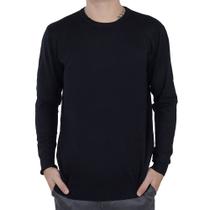 Blusa Tricot Masculina Delkor Sueter Plus Size Preta - 59802 Blusa Tricot Masculina Delkor Sueter Plus Size Preta - 59802