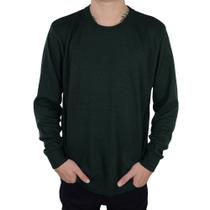 Blusa Tricot Masculina Delkor Sueter Plus Size Verde - 59803 Blusa Tricot Masculina Delkor Sueter Plus Size Verde - 59803