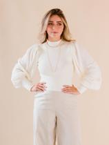 Blusa Tricot Modal Manga Bufante Vanessa Blusa Tricot Modal Manga Bufante Vanessa