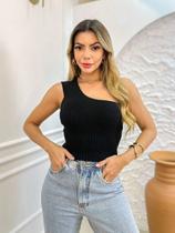 Blusa Tricot Modal Ombro Só Tendência Verão
