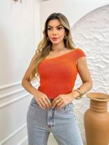 Blusa Tricot Modal Ombro Só Tendência Verão