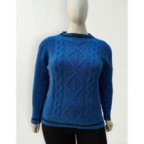 Blusa Tricot Mousse Gola Plus Feminina Giuliana Marques