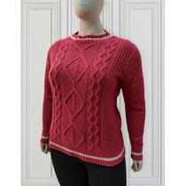 Blusa Tricot Mousse Gola Plus Feminina Giuliana Marques