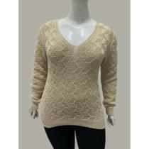 Blusa Tricot Plus Size Feminina Lançamento Tricô Elegante Outono Inverno