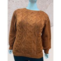 Blusa tricot Plus Size Moderna Manga Ampla EXG G2