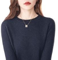 Blusa Tricot Preta Lã Acrílica Feminina Macia Decote Redondo Inverno Premium - M Cours