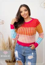 Blusa Tricot Rosa Tamanho Único Blusa Tricot Rosa Tamanho Único