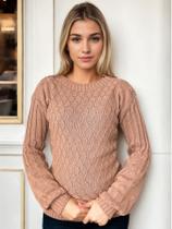 Blusa Tricot Trama Manga Fang Blusa Tricot Trama Manga Fang