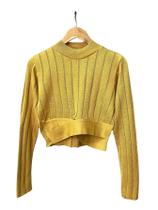 Blusa tricot transpassada canelada