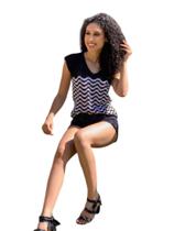 Blusa Tricot Verão com Brilho Blusa Tricot Verão com Brilho