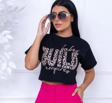 Blusa tshirt manga curta tecido viscolaycra bild feminina