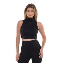 Blusa tshirt top cropped canelado sem mangas Blusa tshirt top cropped canelado sem mangas