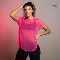 Blusa Tule Feminino Academia Fitness Transparente Longa Verão