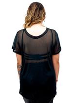 Blusa Tule Transparente Lisa Moon