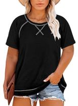Blusa túnica feminina Happy Sailed Plus Size preta 4X Blusa túnica feminina Happy Sailed Plus Size preta 4X