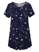 Blusa túnica LARACE Floral para mulheres plus size de manga curta Blusa túnica LARACE Floral para mulheres plus size de manga curta