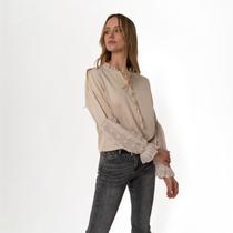 Blusa Turner Viscose com mangas de chiffon para mulheres