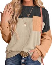 Blusa Uhiger, manga comprida, pulôver grande para mulheres