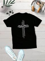 Blusa Unissex Camiseta Tshirt Básica Moda Algodão Premium Estampa Fé Faith Cruz - MMStore