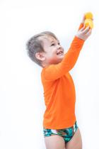 Blusa uv infantil manga longa laranja Blusa uv infantil manga longa laranja