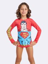 Blusa UV Superman com Manga Longa Blusa UV Superman com Manga Longa