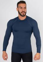 Blusa Vekyo Térmica Masculina Manga Longa Compressão Proteção UV Segunda Pele