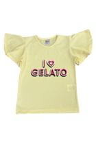 Blusa Verão I Love Gelato - Loose Kids