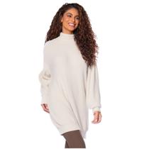 Blusa Vest Legging Feminina Biamar Pluma Gola Alta Bege Claro Blusa Vest Legging Feminina Biamar Pluma Gola Alta Bege Claro