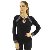 Blusa Virtude Jacquard Decote Com Amarracao - 0623