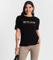 Blusa Visco Tricot Feminina Rovitex Preto Blusa Visco Tricot Feminina Rovitex Preto