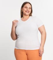 Blusa Viscolight Básica Plus Size Feminina Kohmar Branco