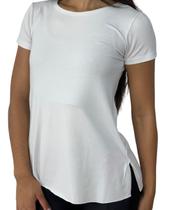 Blusa viscolycra K2B básica fenda lateral Quemalia