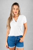 Blusa Viscolycra Manga Curta Decote V B6486