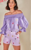 Blusa viscose bordada