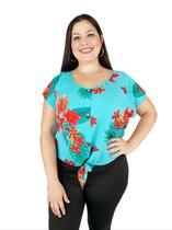 Blusa Viscose Manga Curta Plus Size (COD248)