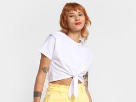 Blusa Vista Magalu Ombreira Amarração Frontal