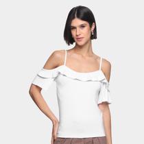 Blusa Volare Alcinhas Ombro a Ombro Babado