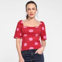 Blusa Volare Estampada Canelada Feminina