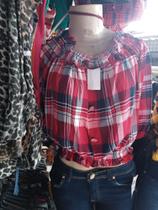 Blusa xadrez feminina