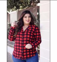 Blusa Xadrez Plus Size /Tendência Moda feminina/ Festa Junina