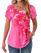 Blusa Zeagoo Floral para mulheres, casual, solta, boho, petal, top S Blusa Zeagoo Floral para mulheres, casual, solta, boho, petal, top S