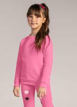 Blusão básico infantil menina em moletom Brandili