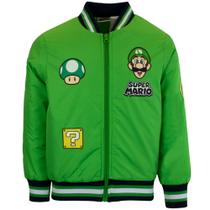 Blusão Bomber Nintendo Super Mario Boys Luigi Green 10/12