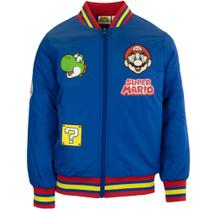 Blusão Bomber Nintendo Super Mario para Meninos - Tamanho 8