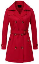 Blusão Chrisuno Trench Coat Feminino Vermelho Tamanho M