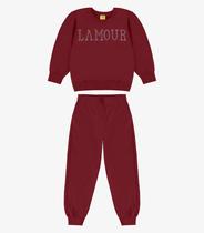 Blusão com Calça Moletom Rovi Kids Vermelho Blusão com Calça Moletom Rovi Kids Vermelho