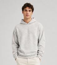 Blusão Com Capuz Em Moletom Masculino Select Cinza Blusão Com Capuz Em Moletom Masculino Select Cinza