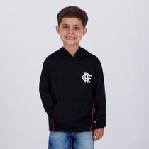 Blusão com Capuz Flamengo Rain Infantil Preta
