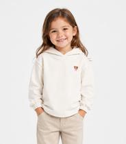 Blusão Com Capuz Infantil Feminino Moletom Select Bege Blusão Com Capuz Infantil Feminino Moletom Select Bege